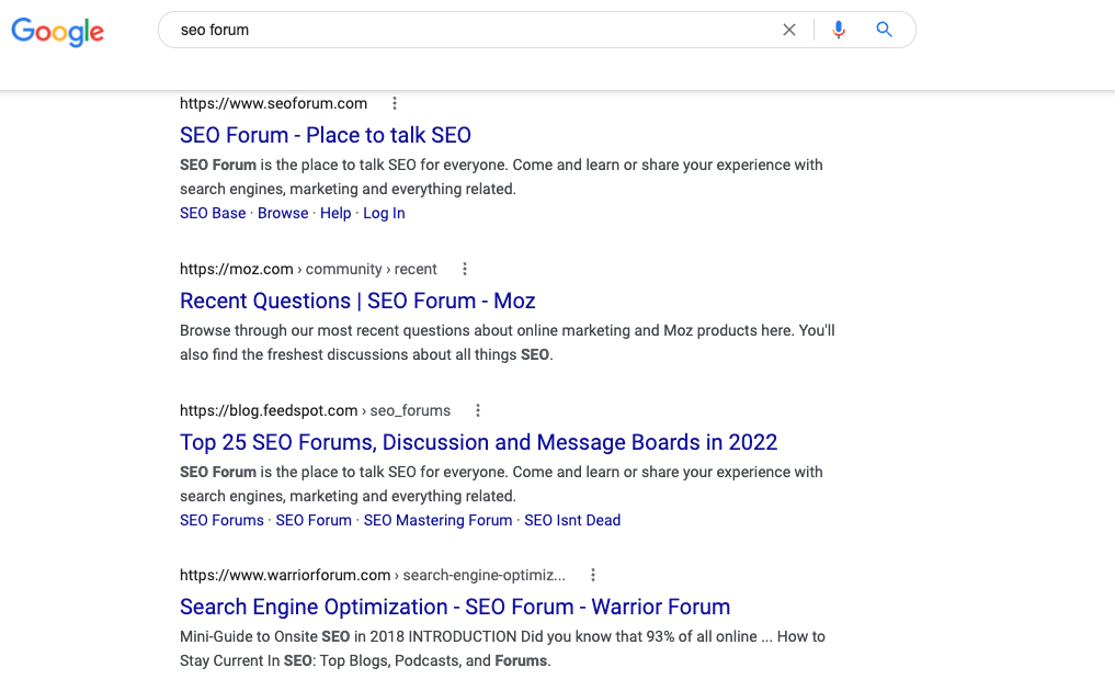 SEO Forums