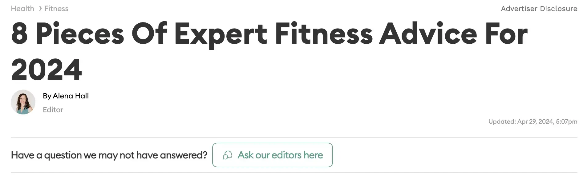 blog about fitness advice