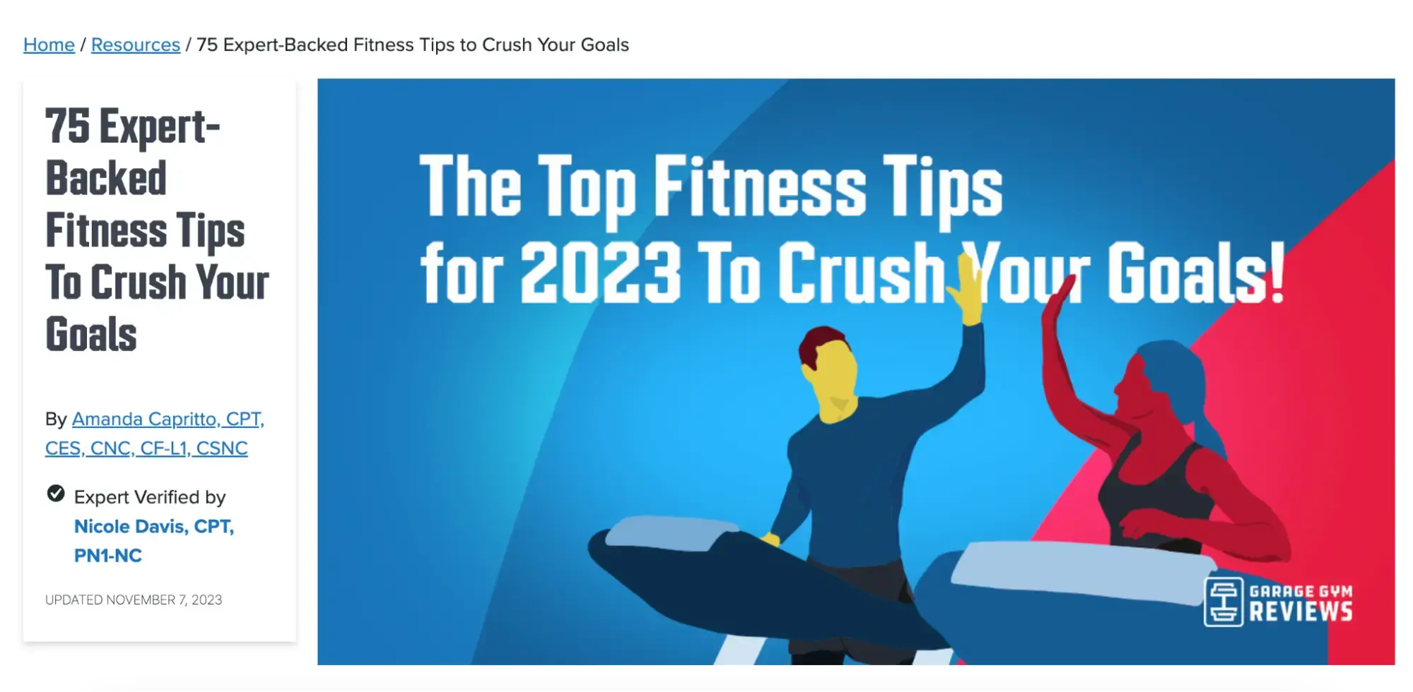 blog about fitness advice